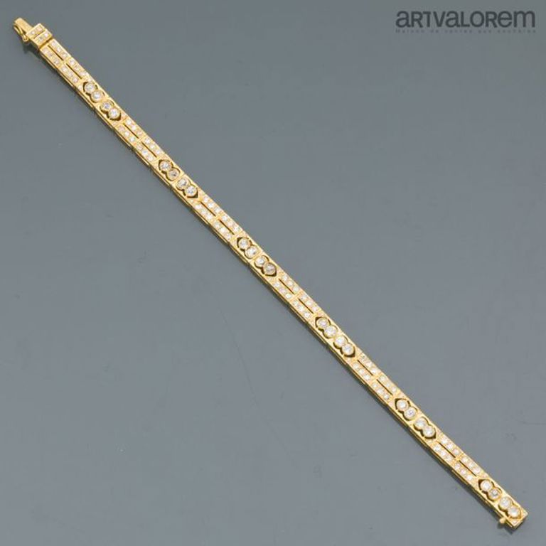 18k gold diamond band bracelet