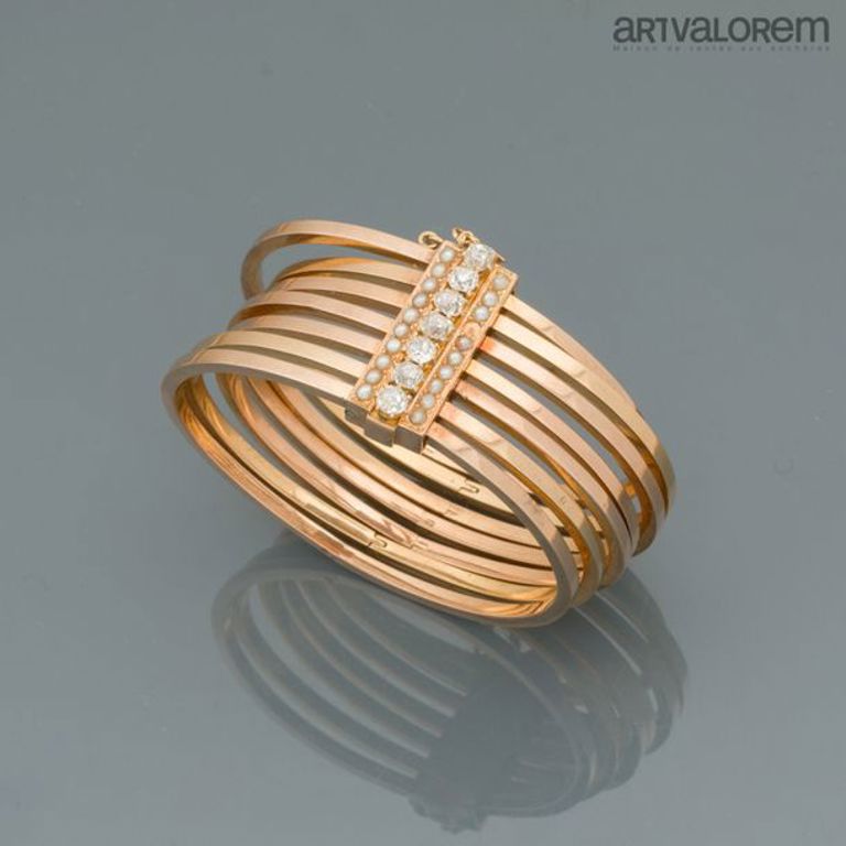9k rose gold diamond bracelet
