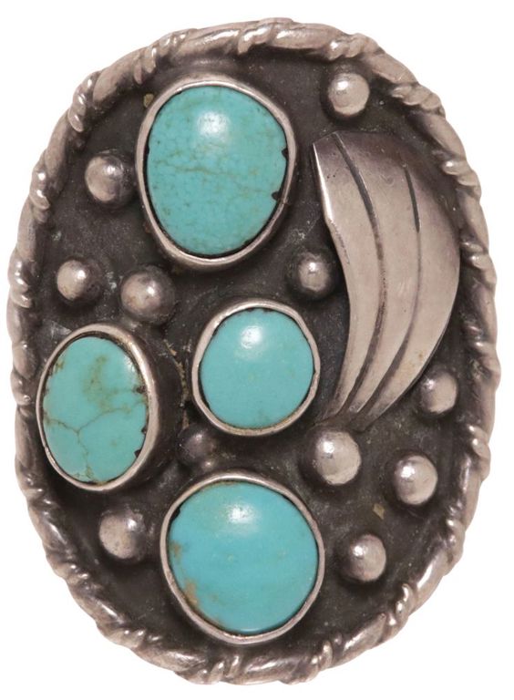 Silver turquoise ring