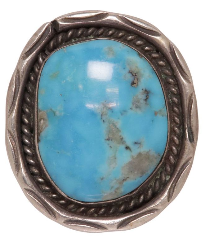 Silver turquoise ring