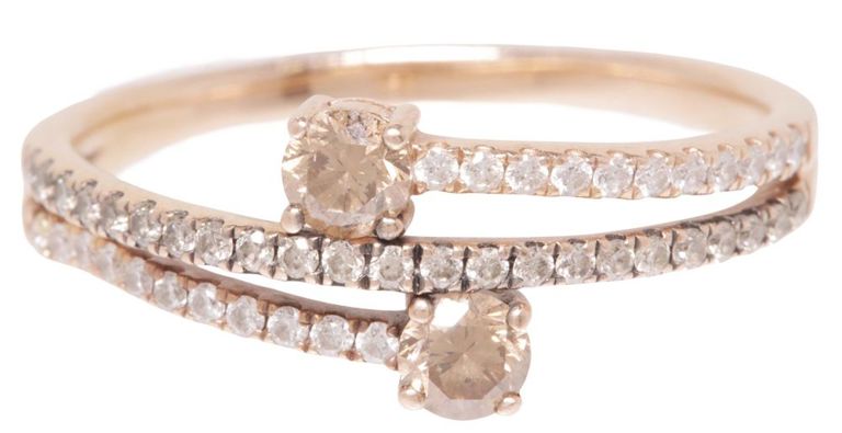 14k rose gold diamond ring