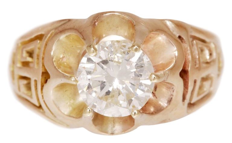 10k yellow gold diamond ring