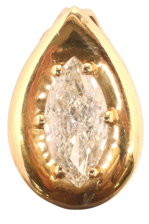 18k yellow gold diamond pendant