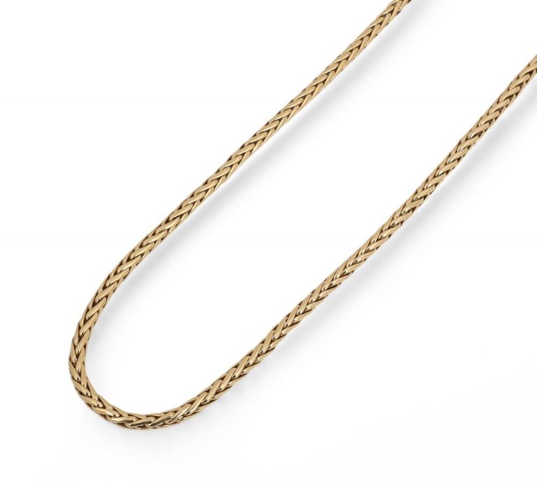 14k gold foxtail chain necklace
