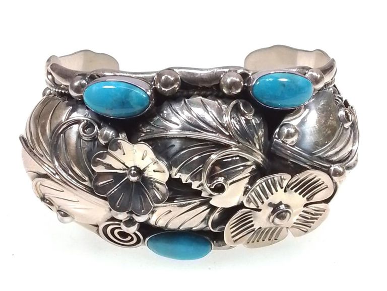 Sterling silver turquoise cuff bracelet