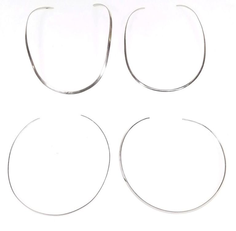 Sterling silver collar necklace set