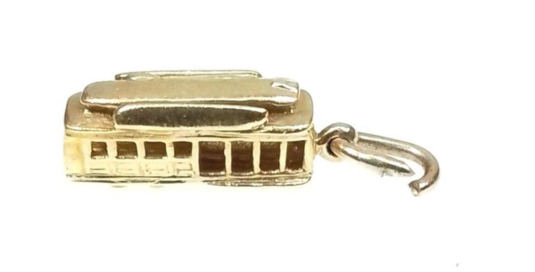 14k gold trolley charm