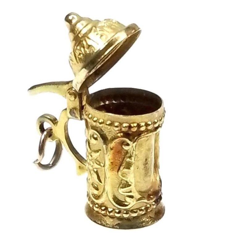 8k gold German stein charm