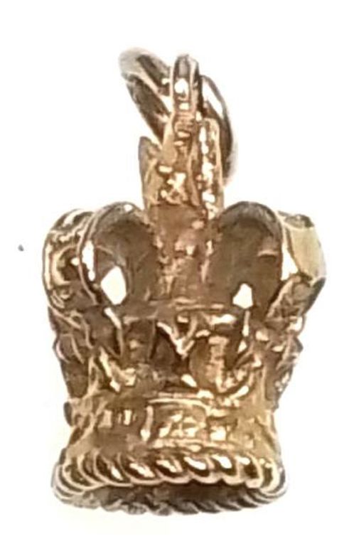 9k gold crown charm