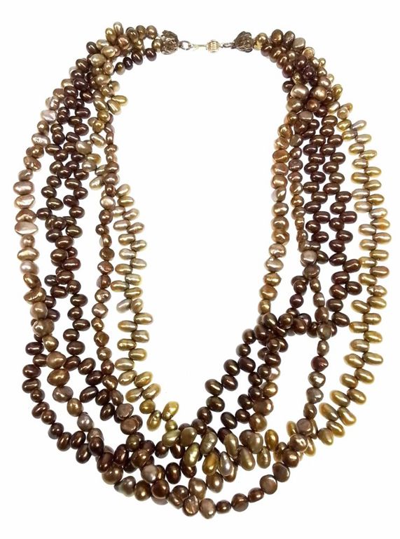 14k gold clasp pearl necklace