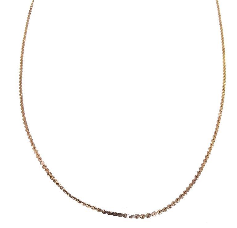 10k gold serpentine chain necklace