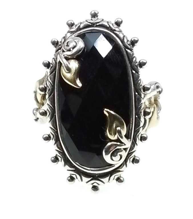 18k gold and sterling silver ring