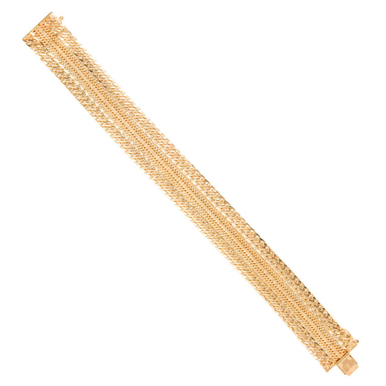 14k gold flexible chain bracelet