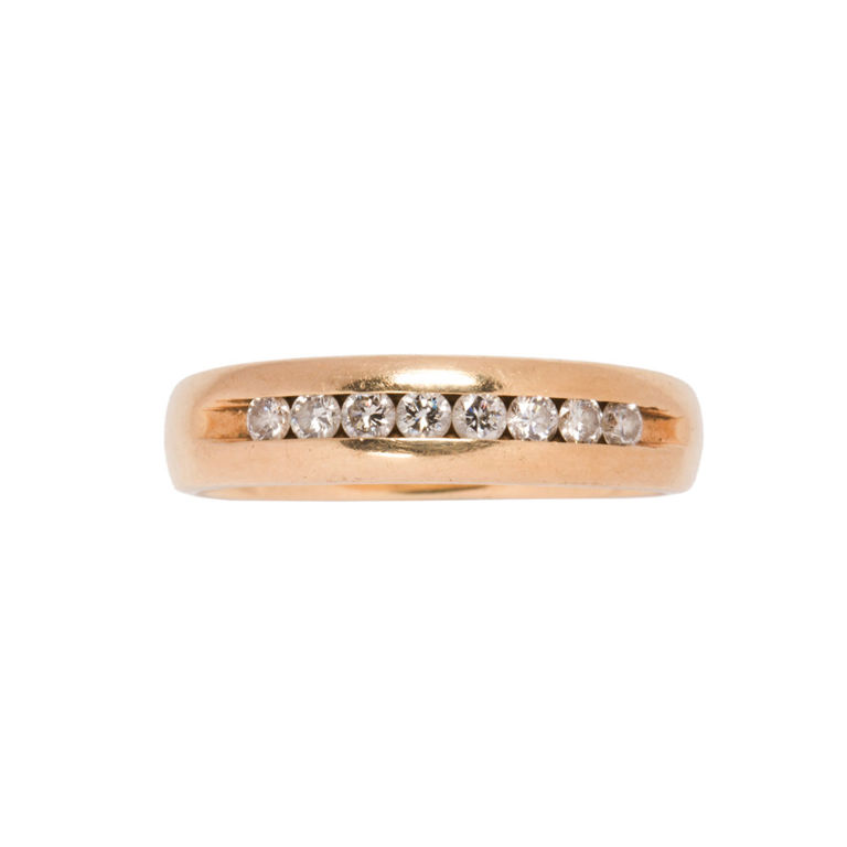 14k gold diamond wedding band