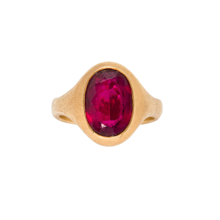 22k gold tourmaline ring
