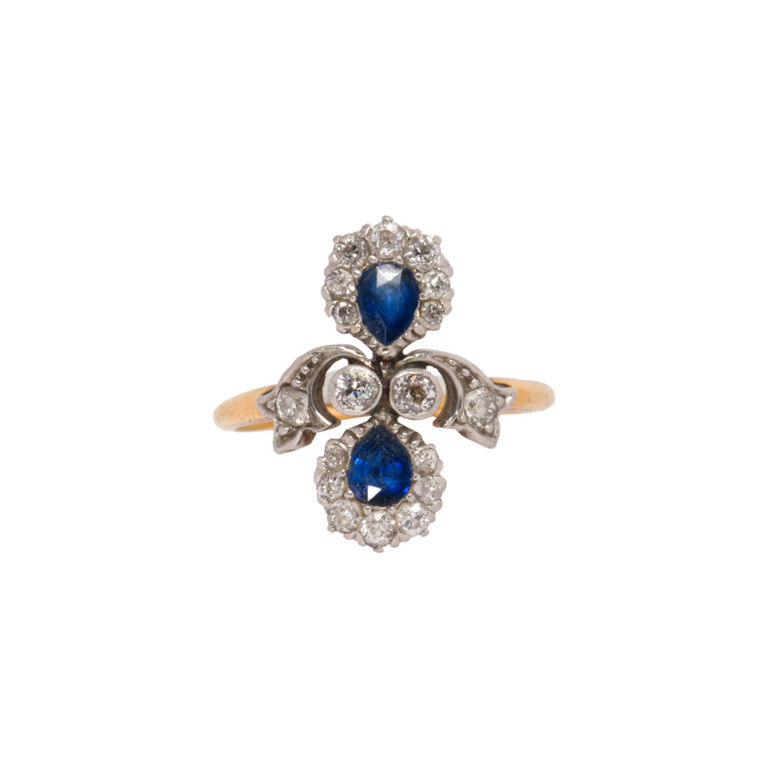 18k gold sapphire ring