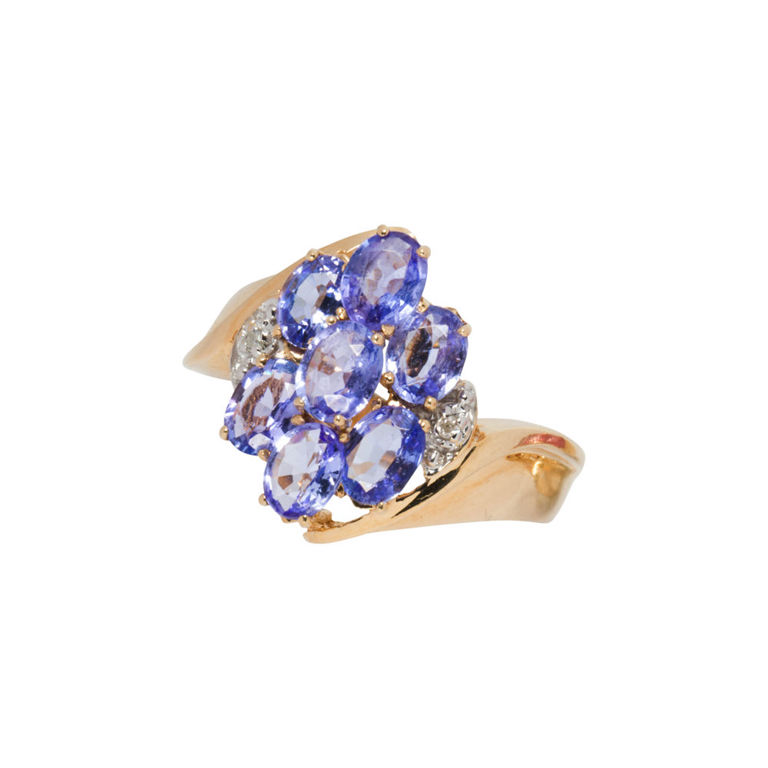 14k gold tanzanite ring
