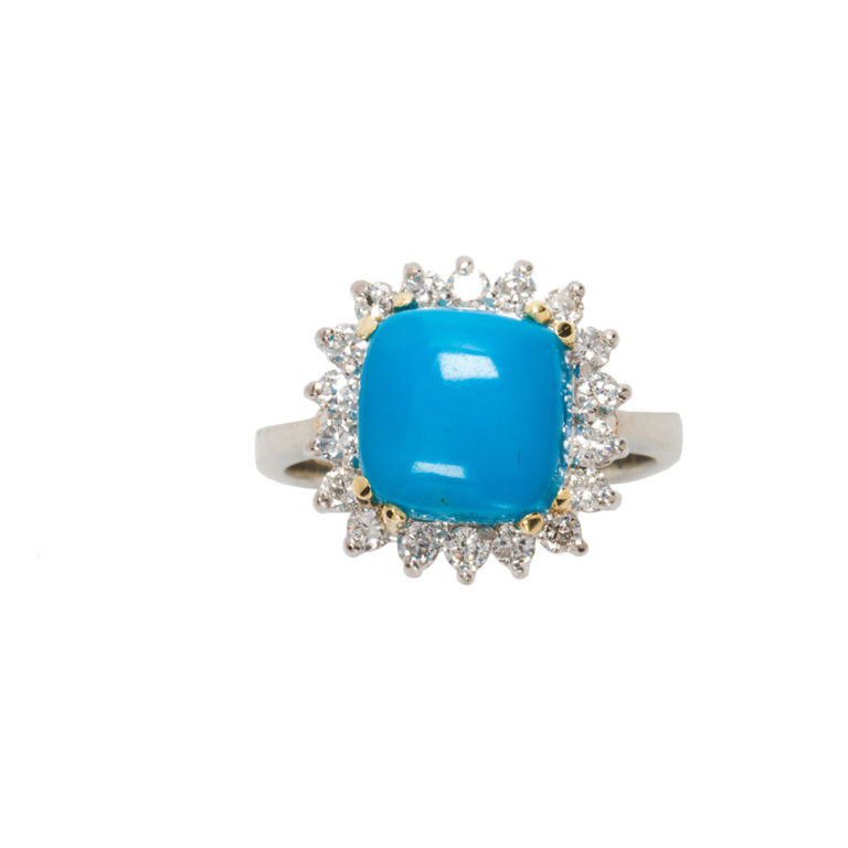 14k gold turquoise ring