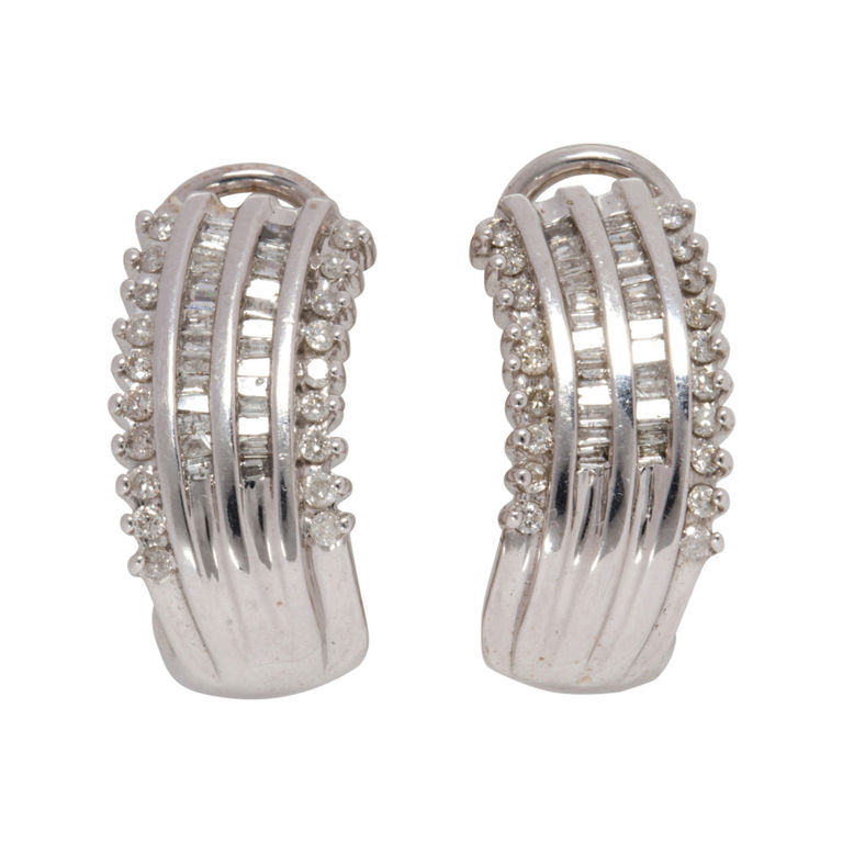 14k gold j-hoop earrings