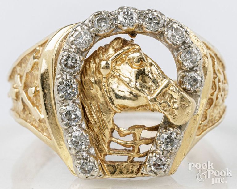 14k yellow gold diamond ring