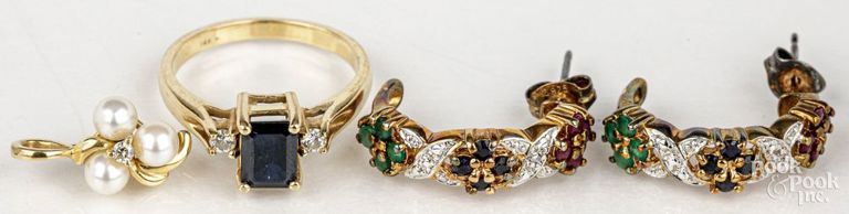 14k yellow gold jewelry set