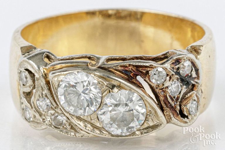 14k yellow gold diamond ring