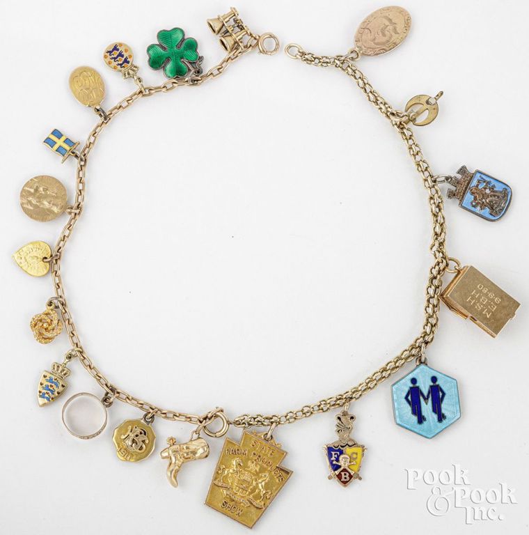 14k gold charm necklace
