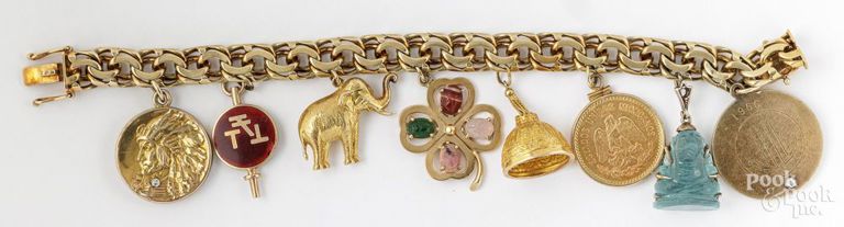 14k gold charm bracelet