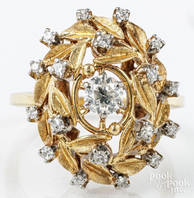 14k yellow gold diamond ring