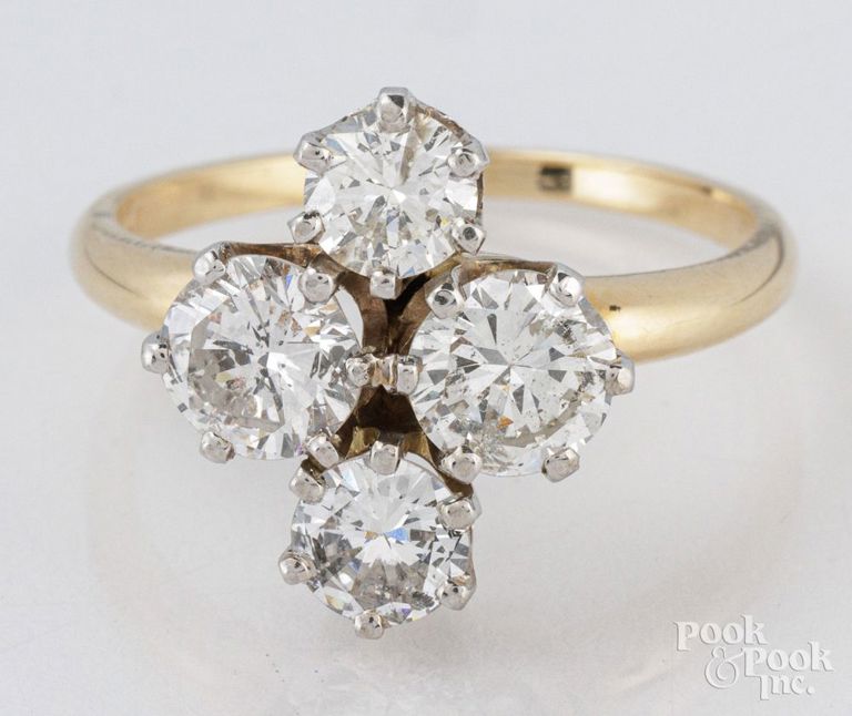 14k yellow gold diamond ring