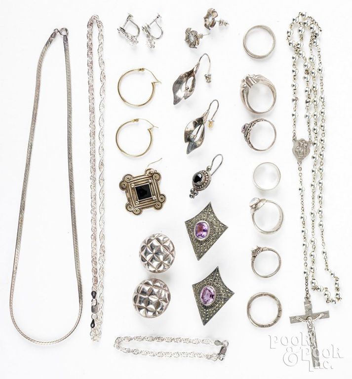 Silver jewelry set