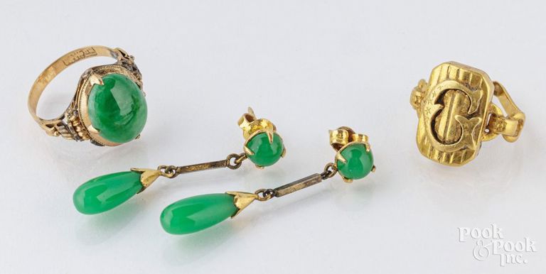 14k yellow gold jewelry set
