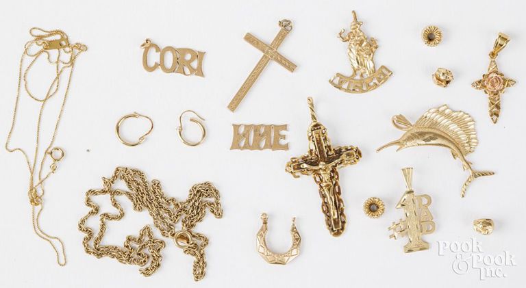 14k yellow gold jewelry set