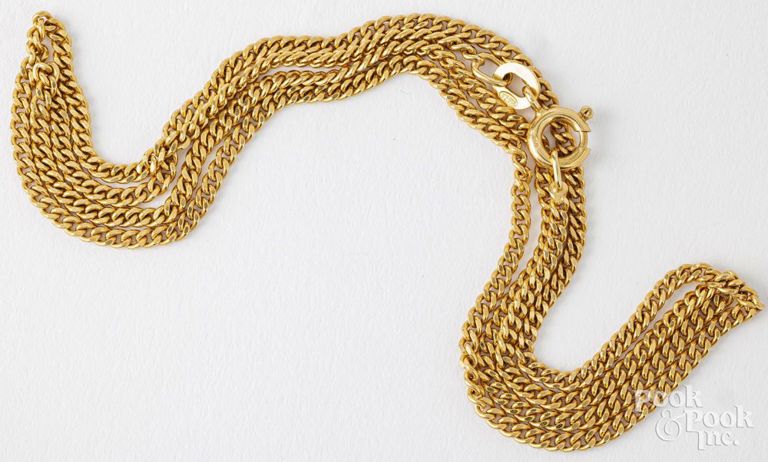 18k yellow gold necklace