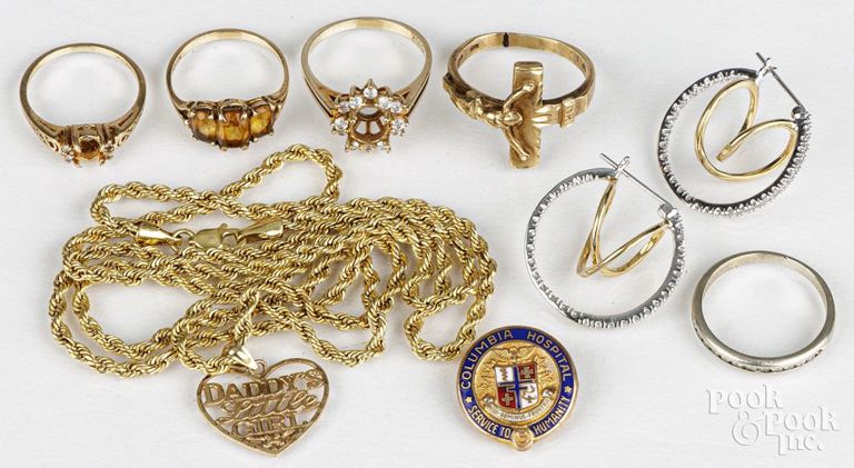 10k gold jewelry set