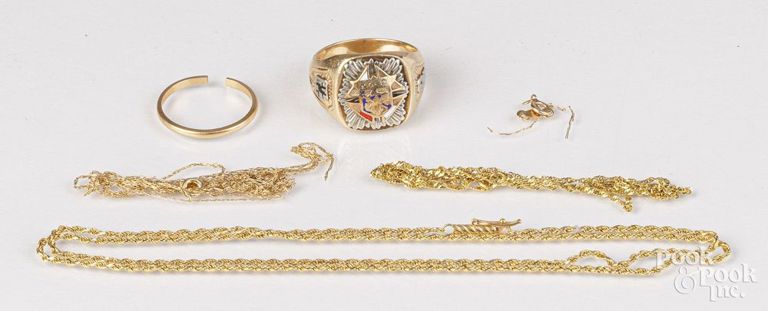 14k yellow gold jewelry set