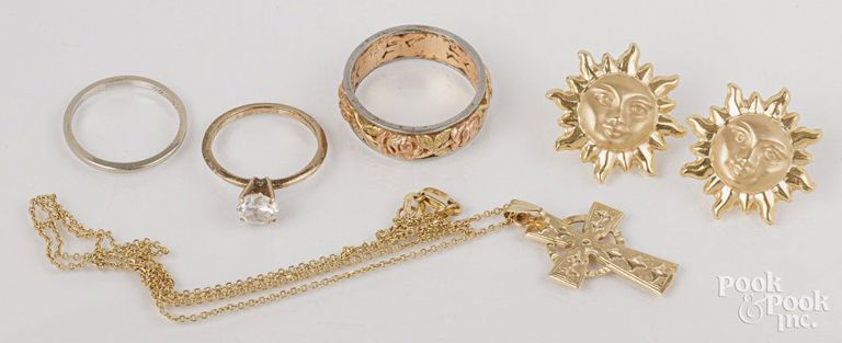 14k yellow gold jewelry set