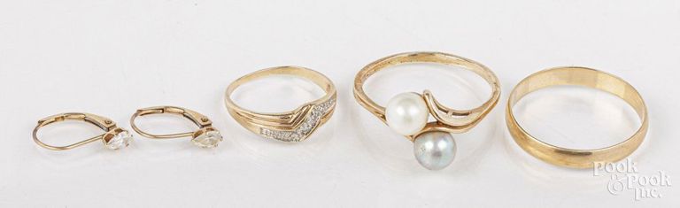 10k yellow gold jewelry set