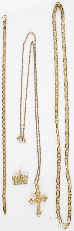 14k yellow gold jewelry set