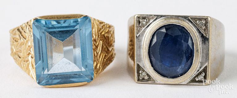 Two 14k gold rings