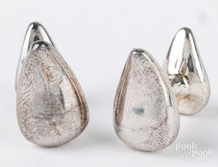 Silver cufflinks