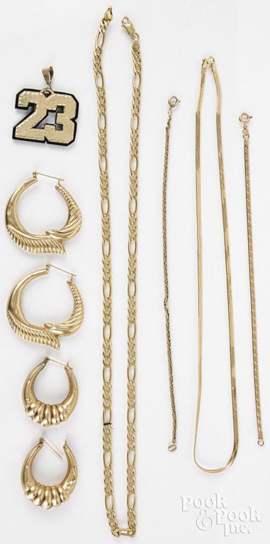 14k and 10k gold jewelry set