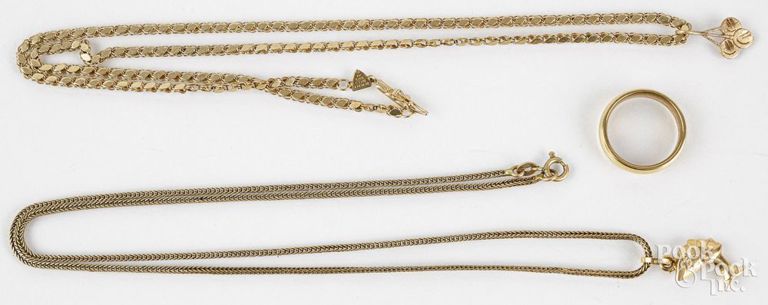 18k and 14k gold jewelry set