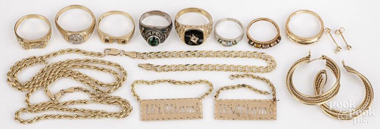 10k gold jewelry set