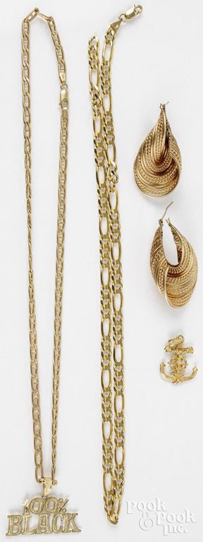 14k and 10k gold jewelry set