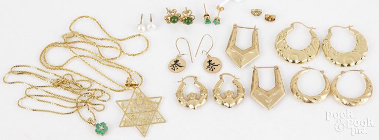 14k yellow gold jewelry set