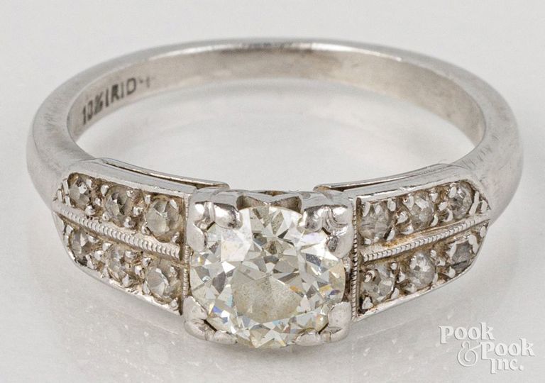 Platinum diamond engagement ring