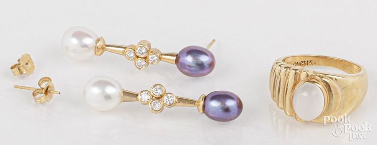 14k yellow gold jewelry set