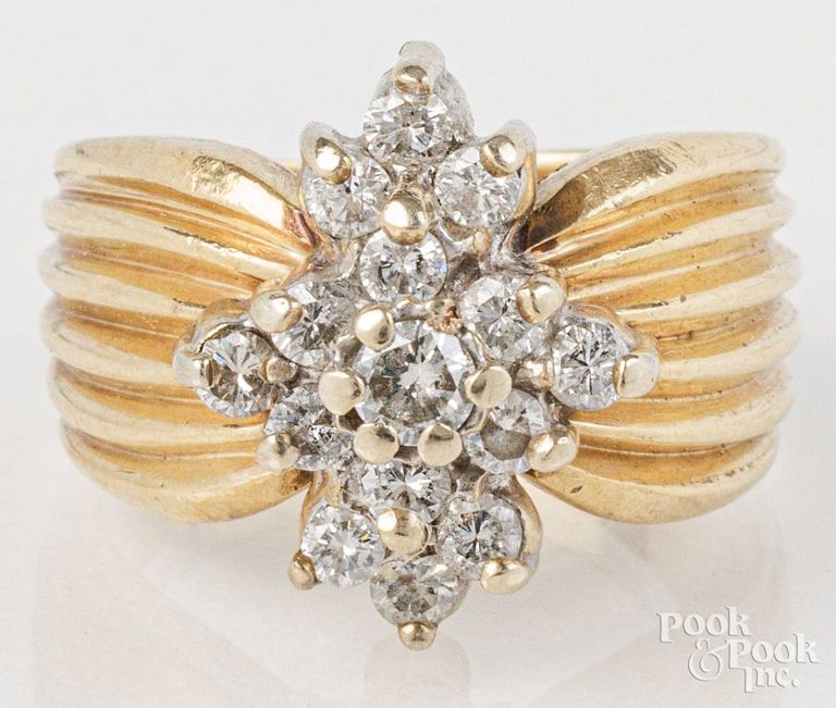 14k yellow gold diamond ring