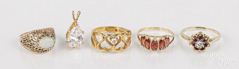 14k yellow gold jewelry set